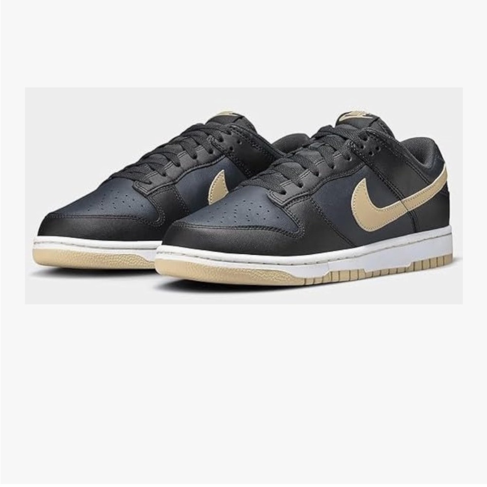 Nike Dunk Low Retro Men's Shoes DV0831-005, Black/Anthracite/Sesame Size 8.5.